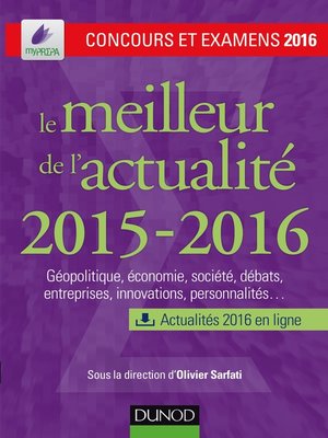 cover image of Le meilleur de l'actualité 2015-2016